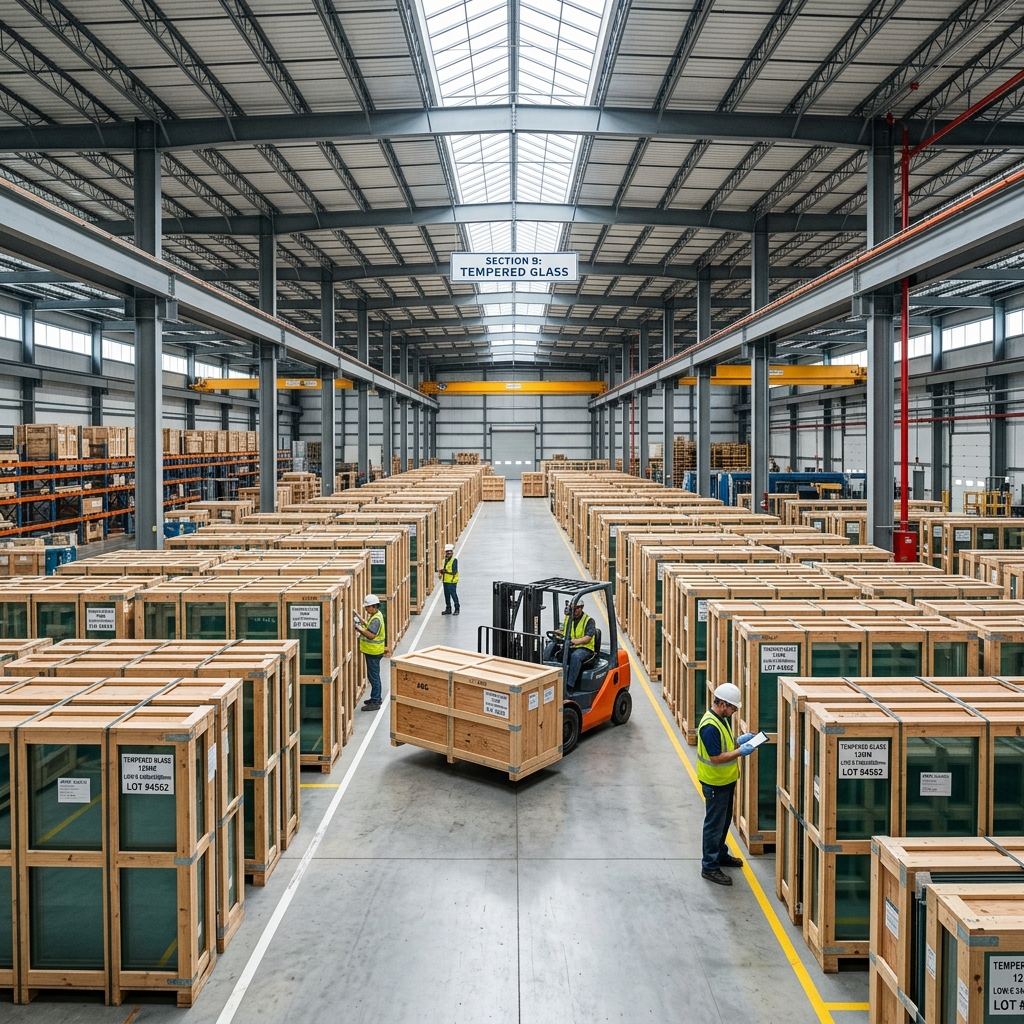 Wholesale Glass Factory Warehouse Crates Supply Lahore Pakistan